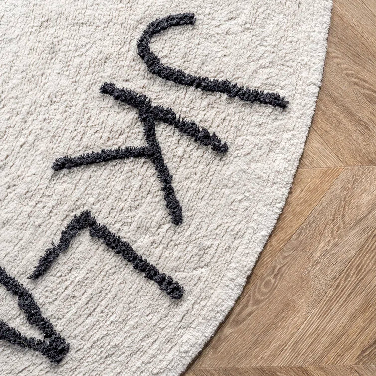 Alphabet SpinCleanhable Rug
